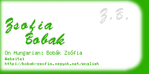 zsofia bobak business card