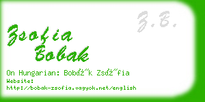 zsofia bobak business card